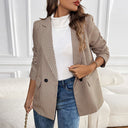 Chic Check Pattern Women's Blazer