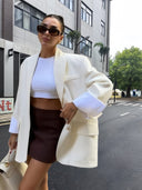Chic Oversized Blazer Jacket with Pockets