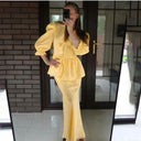 Chic Ruffled V-Neck Blouse for Women