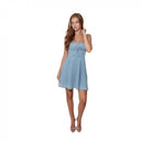 Stylish Women's Denim Dress with Adjustable Drawstring