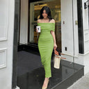 Chic Off-Shoulder Wrap Dress for Women