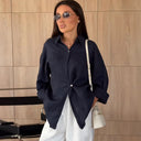 Chic Women's Blouse with Decorative Knot