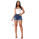 Trendy High-Waist Destroyed Women's Denim Shorts