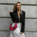 Classic Stripe Women's Cropped Blazer