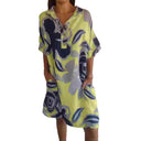 Floral-Designed Women's Hooded Dress