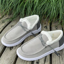 Chic Women's Slippers with Faux Fur Accent