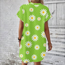 Floral Print Women's Summer Dress with Pockets