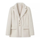 Wool Blazer with Fleece Finish for Women