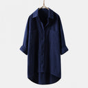 Chic Women's Blouse with Patch Pockets and Long Sleeves