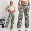 High-Waisted Camouflage Cargo Pants for Women