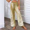 Chic Palazzo Pants with Tropical Palm Design