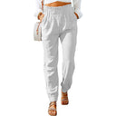 Stylish Women's Summer Trousers with Elastic Waist and Handy Pockets