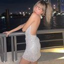 Chic Wrap Design Cocktail Dress for Women