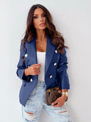 Stylish Double-Breasted Ladies Blazer