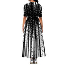 Artistic Splash Print Maxi Dress for Women
