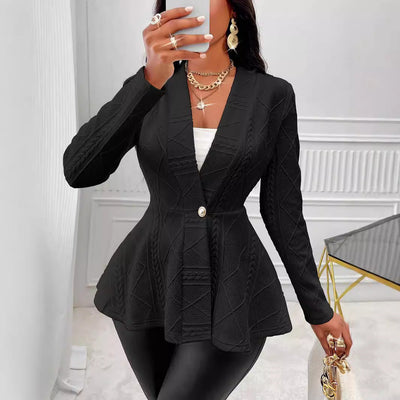 Stylish Women's Blazer Jacket with Textured Design