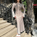 Chic Maxi Dress with Flared Sleeves for All Occasions
