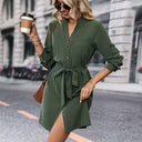 Stylish Women's Shirt Dress with Adjustable Belt