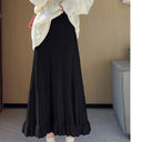 Ruffled Pleated Skirt with Stretchy Waist