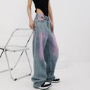 Women's Gradient Cut Baggy Jeans