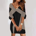 V-Neck Women's Playful Camouflage Dress