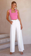Chic Women's High-Waisted Wide Leg Trousers