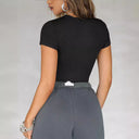 Stylish V-Neck Women's Bodysuit