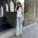 Stylish Women's Sleeveless Button-Up Blouse