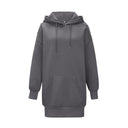 Stylish Women's Hooded Dress with Side Pockets and Snap Buttons