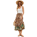 Animal Print Maxi Skirt with Chic Ruffles