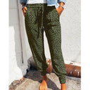 Stylish Women's Animal Print Trousers with Elastic Waist