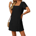Women's Square Neck Summer Dress with Handy Pockets