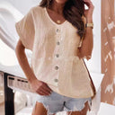 Chic Women's Blouse with Unique Asymmetrical Design