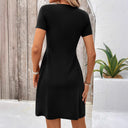 Chic V-Neck Dress with Flattering Knot Design for Women