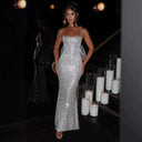 Glittering Evening Dress with Refined Detailing