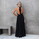 Strapless Maxi Dress with Flowy Skirt Design