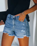 Trendy Women's High-Waisted Distressed Denim Shorts