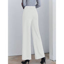 Chic High-Waisted Palazzo Pants with Side Pleats
