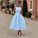 Chic Maxi Dress with Flared Sleeves and Flowing Skirt