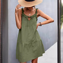 Chic Ruffle Summer Dress with Adjustable Waist
