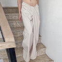 Chic High-Waist Palazzo Pants with Pleats for Women