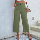 High-Waisted Belted Women's Culotte Trousers