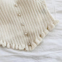 Ruffled Corset Top with Button Placket for Women
