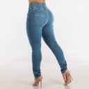 High-Waist Skinny Jeans for Women with Stretchy Waist