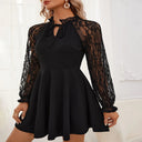 Stylish Women's Lace Sleeve Dress