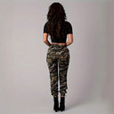 Camouflage Women's Cargo Pants with Stretch Waist