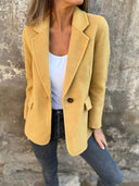 Chic Wool Double Button Jacket for Women