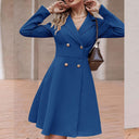 Chic Blazer Dress with Detachable Buttons for Women