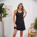 Women's Lace Pattern Dress with Thin Straps