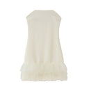 Chic Women's Cocktail Dress with Tulle Hem